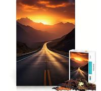 Route du Lever du Soleil dans Les Montagnes, Puzzle de 1000 pièces pour Adultes, Jeu de réflexion, Divertissement partagé, découpe de précision, œuvre d'art à Exposer 50x75cm