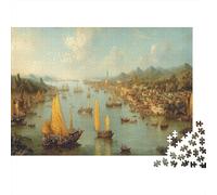 Route Maritime de la Soie 1000pcs (75x50cm) Puzzle pour Adultes - Commerce prospère et Paysage Urbain,Jouet De DIY