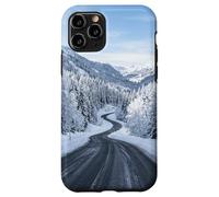 Route Montagne Enneigée Hiver Vue Paysage Scénique Coque pour iPhone 11 Pro