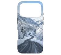Route Montagne Enneigée Hiver Vue Paysage Scénique Coque pour iPhone 17 Pro