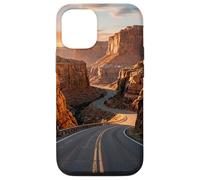 Route panoramique des falaises du désert au Lever du Soleil de Canyon Road Coque pour iPhone 12/12 Pro