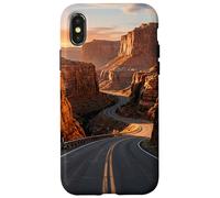 Route panoramique des falaises du désert au Lever du Soleil de Canyon Road Coque pour iPhone X/XS