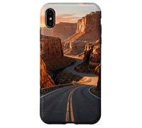 Route panoramique des falaises du désert au Lever du Soleil de Canyon Road Coque pour iPhone XS Max