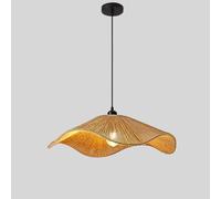 Route rotin s'accélère Grand Tissu Boho Pendentif éclairage de Fleur Milieu du siècle Lampe Suspendue