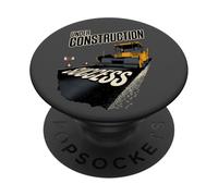 Route vers Le succès en Construction, Travailler Dur PopSockets PopGrip Adhésif