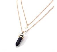 Routefuture Collier boucle d'oreille Femmes Pas Cher - Collier Pendentif à Pierre Naturelle Mode Chic - Bijou Bohème pour Femme et Fille -Cadeau d'anniversaire Mariage,Multicoloree