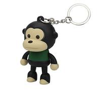 Routefuture Mignon Porte clé, Mini Singe avec Lumière LED et Son Porte-Clés d'anniversaire Cadeau Bijoux Porte Clef De Voiture Porte-clés Sac Pendentif Sac À Main Femmes Sac Décorations Accessoire
