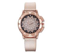 Routefuture Montre Femme Pas Cher, Femme Montre Bracelet Quartz Analog Mode Casual Sauvage en Maille Acier Cadeau pour Femme Filles Enfants Ado e18