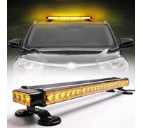 ROUTEKING 26,5" 54 LED Barre lumineuse stroboscopique Double face clignotant haute intensité Avertissement automobile Clignotant d'urgence Chasse-neige Barre lumineuse avec base magnétique (ambre)