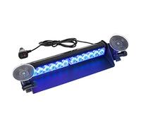 ROUTEKING 35,6cm Gyrophare Bleu LED, 12V-24V Lumière d'avertissement d'urgence, 12LED 9 modes Led clignotants pour chariot élévateur de véhicule Tracteur Car Bus (Bleu)