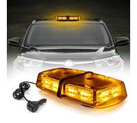 ROUTEKING 36LED Girophare Led Vehicule - Gyrophare led Orange Avertissement de Stroboscopique Clignotant Magnetique, 7 Modes Flash Leds universel pour voiture véhicule Tracteur UTV Car Bus(Ambre)