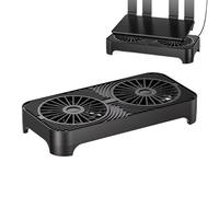 Router Cooler Base - Shock Absorbing Silent WiFi Cooling Stand Bracket, Efficient Heat Sink Anti Vibration Structure | for home office hotel dortory apartment bedroom commercial network equ