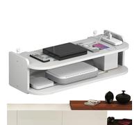 Router Shelf - Router Wall Mount | No Drill Wireless Router | TV Set-Top Box Holder | Wireless Router Heat Dissipation Rack | Multifunctional Storage Rack For Set-top Boxes, Routers, Game Consoles
