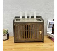 Router Storage Box, Rangement Étagère Internet, Support de Stockage WiFi en Bois, pour la Décoration de la Maison, pour Gestion des câbles pour Salon, Chambre, Bureau(Brown)