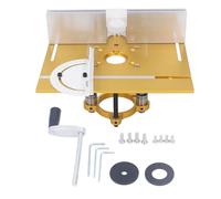 Router Table Insert Plate | Aluminum Alloy Flip Plate for Woodworking/Trimming/Milling | 240x200mm Guide Plate with Manual Lift, Fits 64-66mm Routers