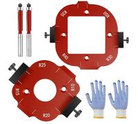 Router Template, Corner Jig, Edge Guide, Radius Cutter, Aluminum Tool, Arc Trimmer, Routing Set, Carpenter Aid, Positioning Plate, Woodworking Gear with Precise Fit for Smooth Shaping and Projects