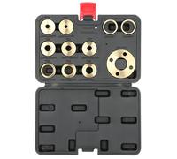 Router Template Guide Kit 11Pcs | Brass Guide Bushings for Hinge Routing/Dovetailing/Pattern Milling | Lock Nut Adapter & Storage Case | OD 10-30mm