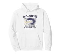 Routes Simples et eaux Authentiques du Wisconsin Sweat à Capuche