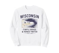 Routes Simples et eaux Authentiques du Wisconsin Sweatshirt