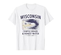 Routes Simples et eaux Authentiques du Wisconsin T-Shirt