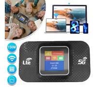 Routeur 4G LTE WIFI avec emplacement pour carte SIM, routeur portable sans fil, 150 Mbps, mini point d'accès extérieur, routeur WiFi mobile, point d'accès WiFi pour voiture EU-Black
