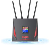 Routeur 4G SIM, Routeur 4G LTE Wi-FI Cat4 300 Mbps avec Carte SIM et Port USB, Box 4G Déverrouillé Prise en Charge B1/B3/B7/B8/B20 pour Orange SFR Free Bouygues, Connectez jusqu'à 10 Appareils
