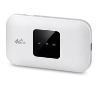 Routeur 4G WiFi Portable avec Emplacement pour Carte SIM, Jusqu’à 150 Mbps | Modem Hotspot Mobile 4G LTE avec Batterie 2100mAh, Connexion Jusqu'à 10 Appareils pour Voyage, Télétravail et Camping, Blanco
