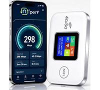 Routeur 5G Portable Débloqué avec Emplacement SIM, Modem Internet Mobile Haut Débit 5G/4G+, Connexion Jusqu’à 25 Appareils Connectés, Hotspot Mobile Idéal pour Voyage ＆ Télétravail