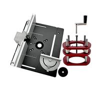 Routeur Ascenseur 65mmDiam Moteurs Routeur Table Élévatrice Base Alun Travail Du Bois Routeur Table Insert Plaque Conseil for Tondeuse Graveur Base(Black A)