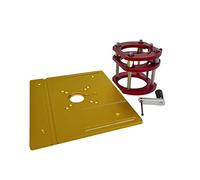Routeur Ascenseur 65mmDiam Moteurs Routeur Table Élévatrice Base Alun Travail Du Bois Routeur Table Insert Plaque Conseil for Tondeuse Graveur Base(Gold B)