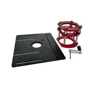 Routeur Ascenseur 65mmDiam Moteurs Table Élévatrice Base Alun Travail Du Bois Insert Plaque Conseil for Tondeuse Graveur,Précis(Black B)