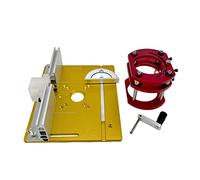 Routeur Ascenseur 65mmDiam Moteurs Table Élévatrice Base Alun Travail Du Bois Insert Plaque Conseil for Tondeuse Graveur,Mesure précise(Gold A)