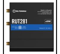 Routeur cellulaire Teltonika RUT281 4G LTE Fast Ethernet 100Mbit/s Wi-Fi 4 dual SIM MiniSIM eSIM noir
