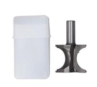 Routeur de bullnose Bit 1/2 pouce SHANK | 1 1/4 pouce de diamètre de perle pour les profils arrondis lisses | Bit demi-rond en acier en tungstène pour le travail du bois / meubles