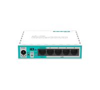 Routeur Mikrotik hEX lite RB750R2 - CPU 850MHz, 64Mo RAM, 5 Ports Ethernet 10/100, PoE, RouterOS, Blanc - Dimensions 113x89x28mm