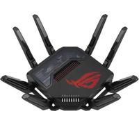 ASUS ROG GT-BE98 - Routeur gaming Wi-Fi 7 - quadruple bande - débit de 25Gb/s - nouvelle bande passante 320MHz & 4096-QAM, double port 10G, triple accélérateur de jeu, sécurité réseau gratuite, AiMesh