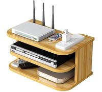 Routeur WiFi Boîte de Rangement Étagères Flottantes TV Set-Top Rack Mural Multicouche Gestion de Câbles Étagère de Rangement