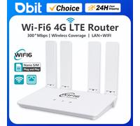 Routeur WiFi6 4G Lte, 300Mbps, Modem WiFi 4G, Compatible avec carte SIM 5G sans contrat, extension de Signal Hotspot WiFi6 4G LTE Router