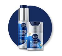 Routine Anti-Âge Hyaluron NIVEA MEN - Hydro Gel + Crème Hydratante SPF30 | Hydrogel Revitalisant 50ml + Crème Visage SPF30 50ml - Acide Hyaluronique & Q10, hydratation, anti-rides, peau raffermie