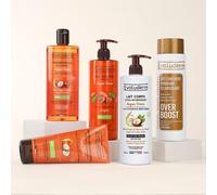 Routine Corps & Cheveux Argan Divin+ Lait Eclaircissant - Gel Douche - Shampooing - Lait - Après Shampooing - Ingrédients d'Origine Naturelle - Végan - Fabriqué en France