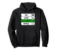 Routine de pelouse Humour Mangez Dormir Couper Herbe Répéter Sweat à Capuche