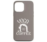 Routine de Style de Vie du Matin Amusante pour Le Yoga et Le café Coque pour iPhone 13 Pro Max