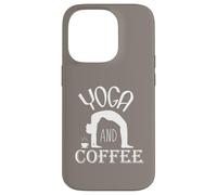 Routine de Style de Vie du Matin Amusante pour Le Yoga et Le café Coque pour iPhone 14 Pro