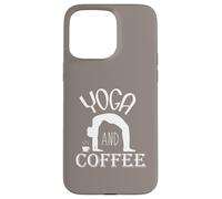 Routine de Style de Vie du Matin Amusante pour Le Yoga et Le café Coque pour iPhone 15 Pro Max