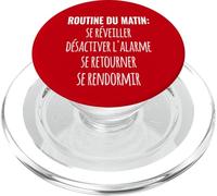 Routine du Matin Se réveiller Alarme Se Retourner Rendormir PopSockets PopGrip pour MagSafe