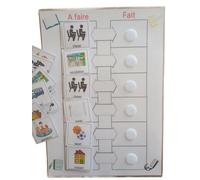 Routine Ecole pour Enfant liste tâche a Faire avec pictogrammes Outils aesh AVS TSA tdah tnd DYS autonomie CAA