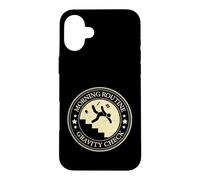 Routine matinale Gravity Check Humorous Fall Coque pour iPhone 16 Plus