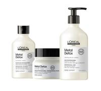 Routine pour cheveux colorés en 3 étapes - L'Oreal Metal Detox Kit