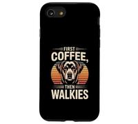 Routine pour Les Amoureux des Chiens First Coffee Then Walkies Coque pour iPhone SE (2020) / 7/8