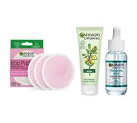 Routine Soin Visage - Crème Argan + Sérum Hyaluronique + Disques Démaquillants